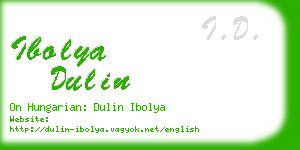 ibolya dulin business card